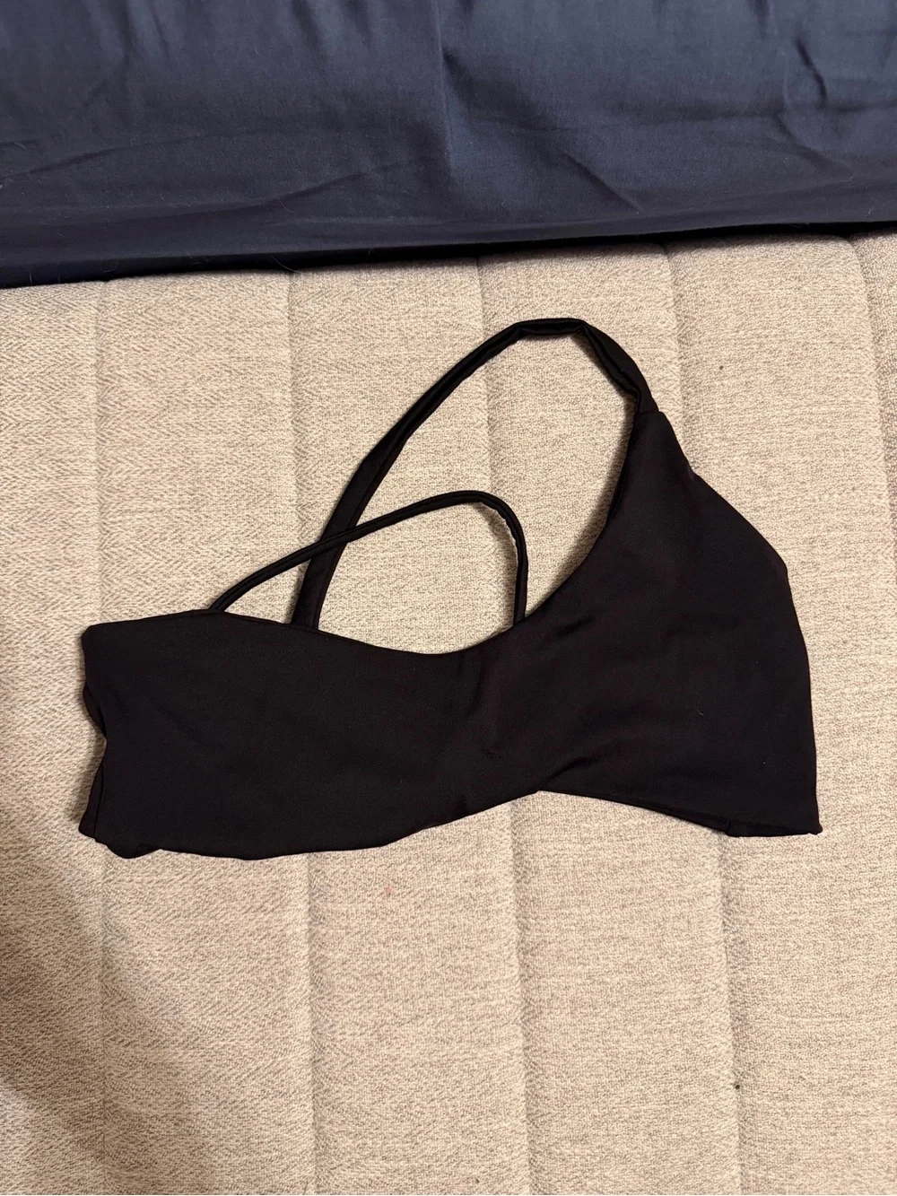 Women's Black Asymmetric Bralette - Unbranded